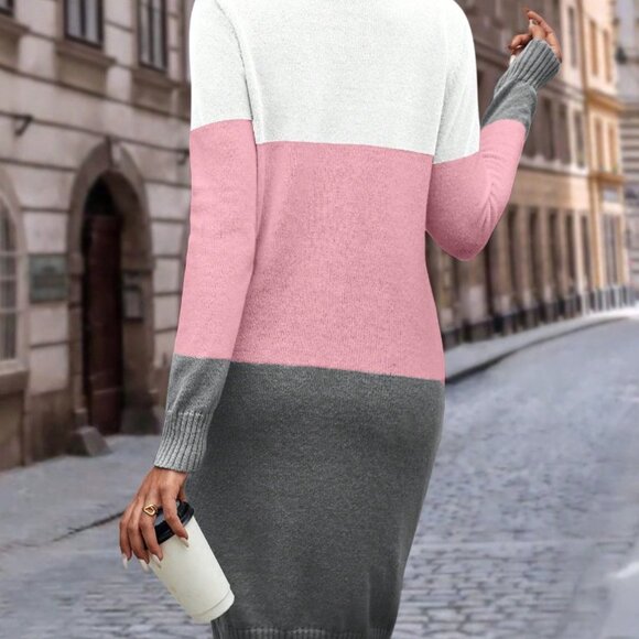 Multicolor Casual Women's Color Block Cardigan - Picture 2 of 6